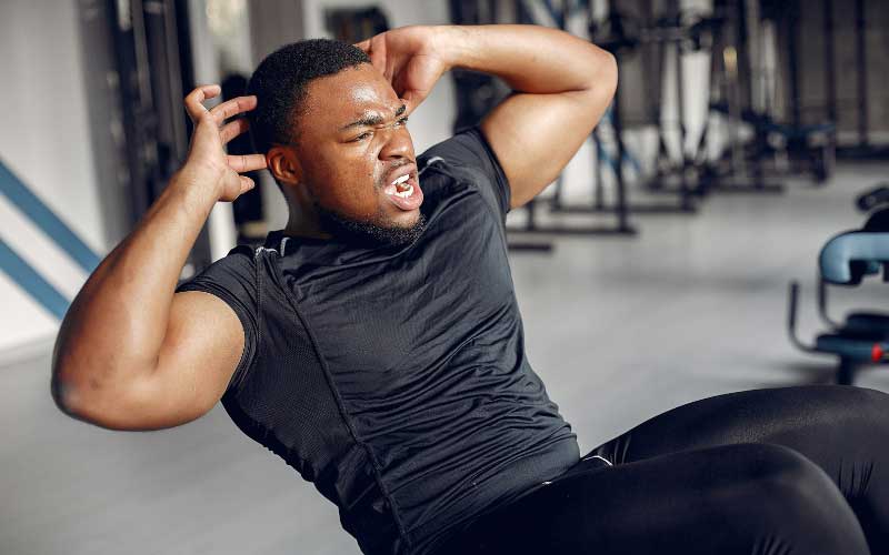Man working out.